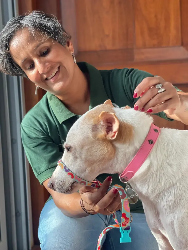 Leena Ukil with Alaska